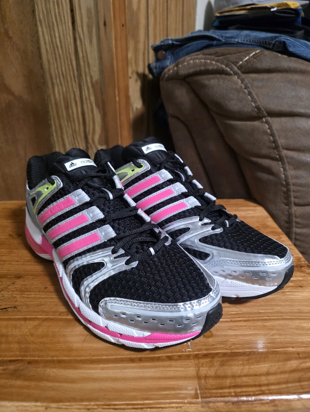 adidas Adistar Control 5 Core Black Lucid Pink Silver Metallic JS0041 Men New